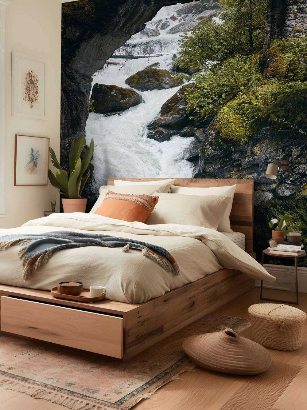 Bridge at a waterfall