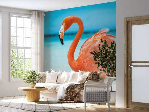 3D FLOWER FLAMINGO 2775 Wallpaper Mural Paper Wall Print Indoor Murals - View #4