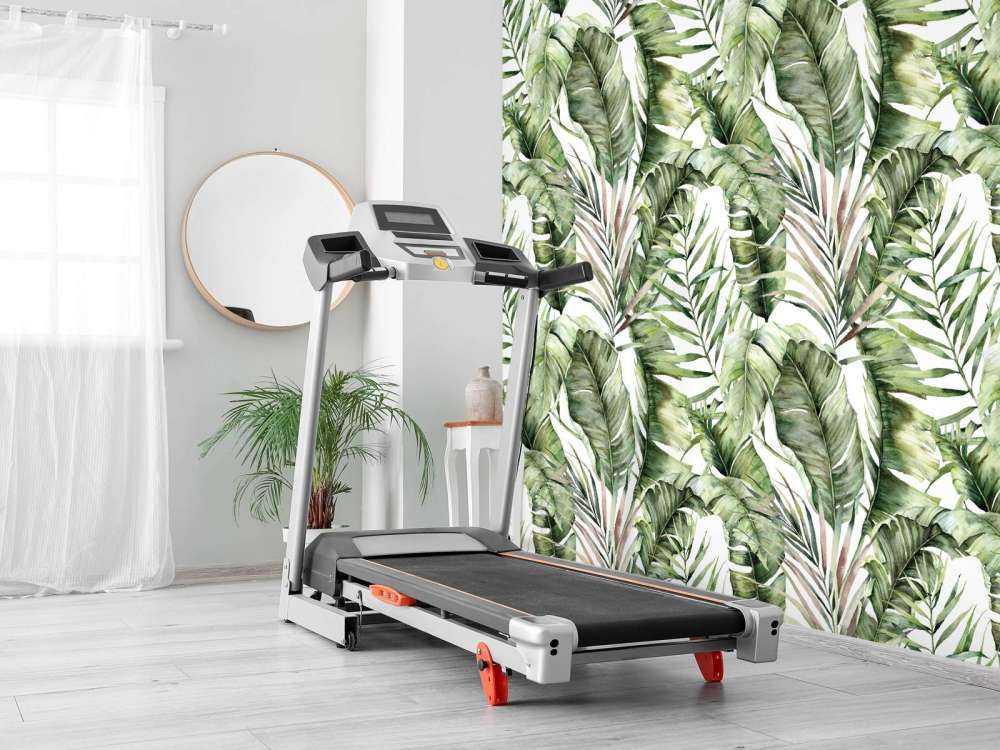 Green palm leaf pattern