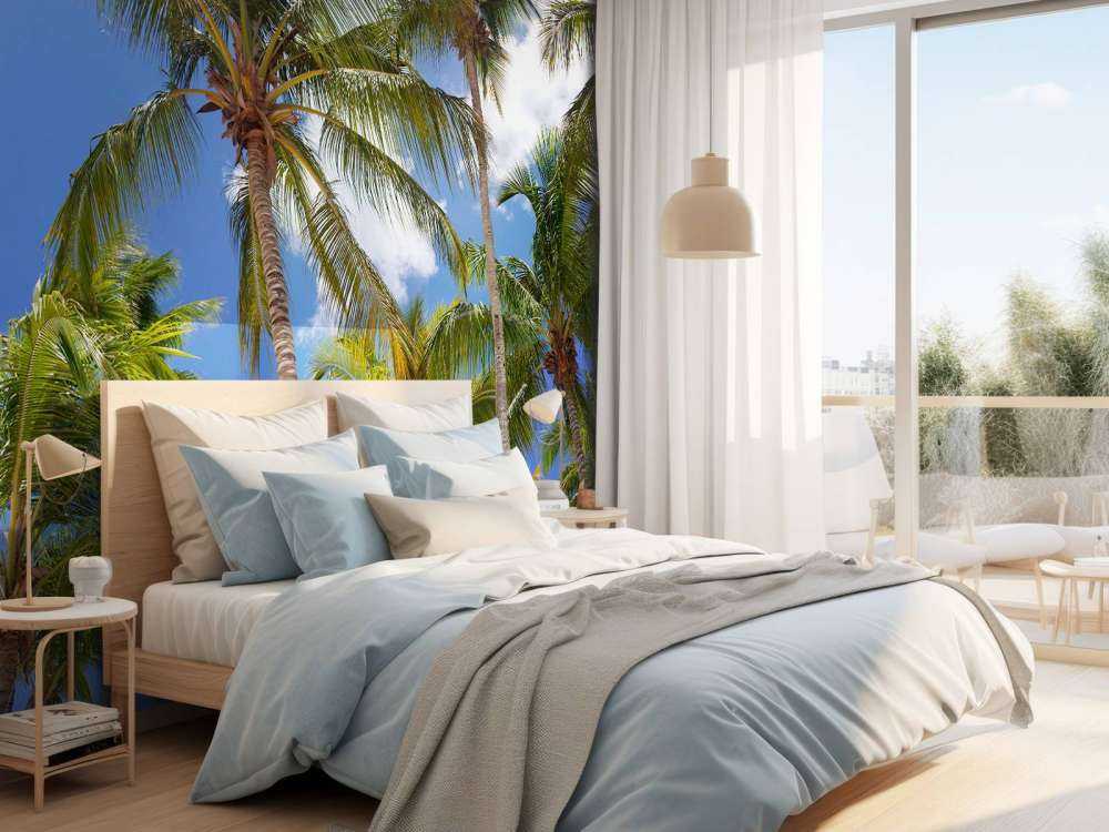 Coconut palm trees