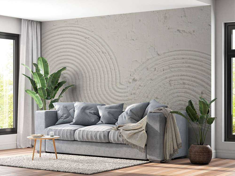 Texture art in off white