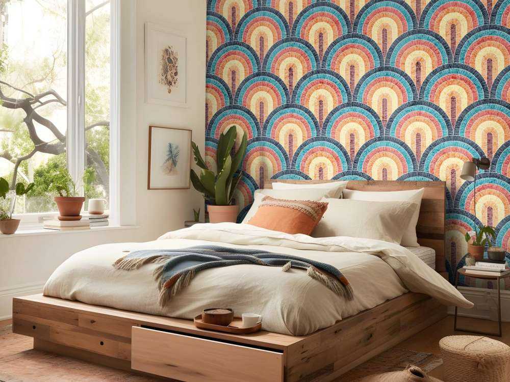 Wavy bohemian print