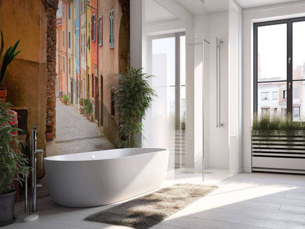 Italian street with arch