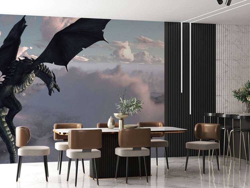 Dragon above the clouds