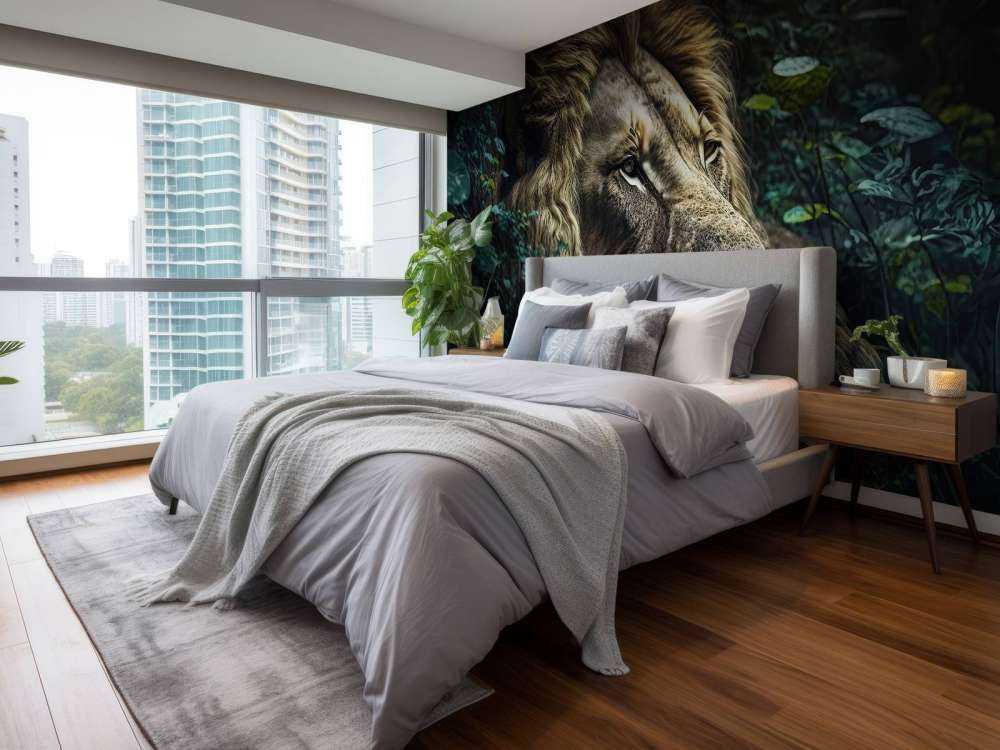 King lion in the jungle