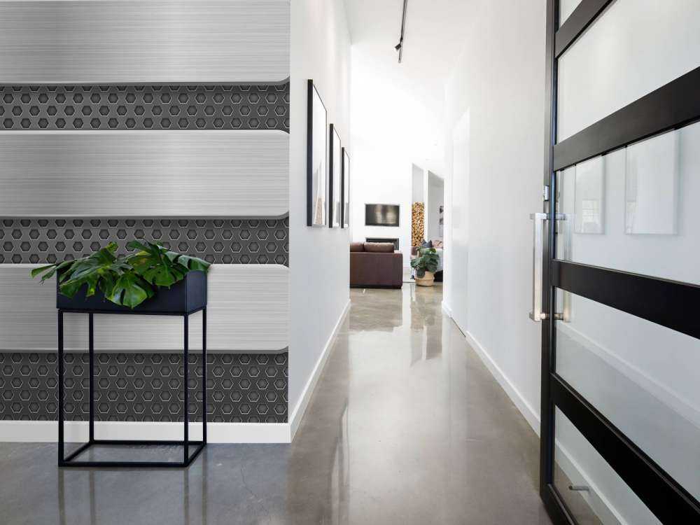 Metal background with plates