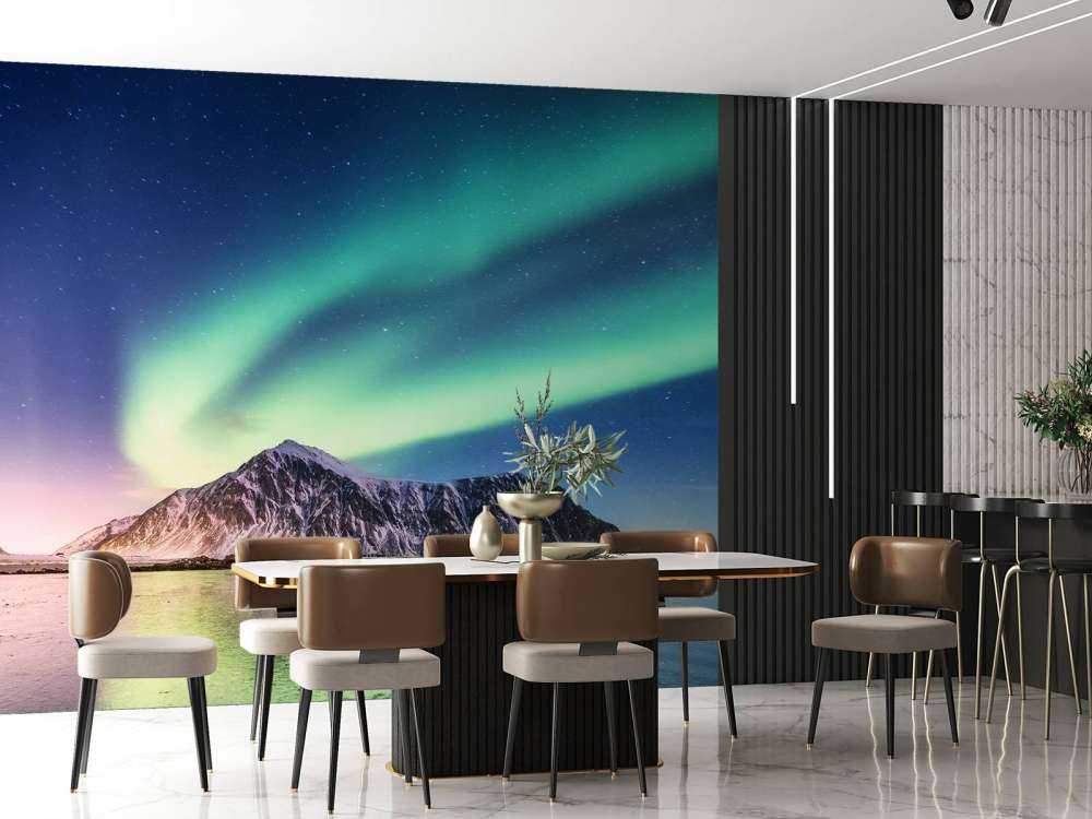 Clear northern lights