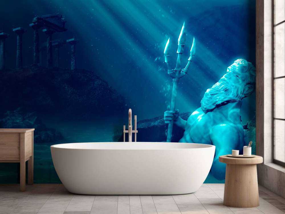 Atlantis with statue