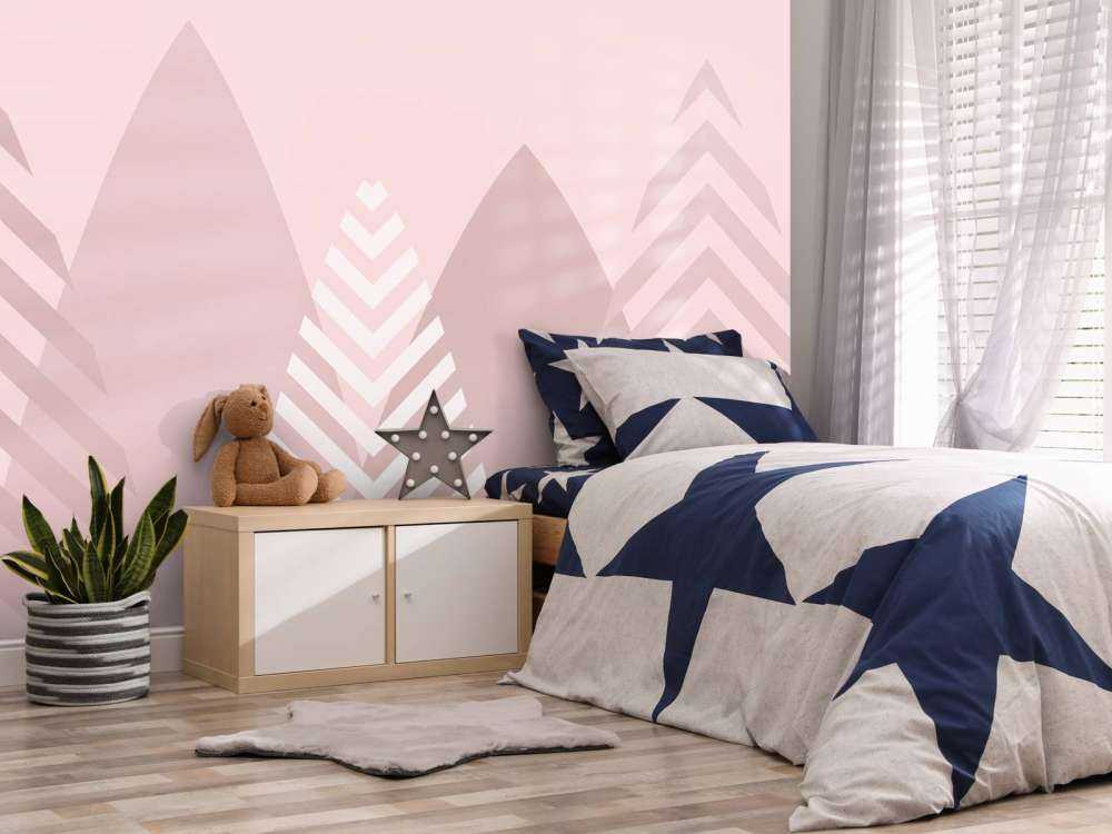 High mountains, pink