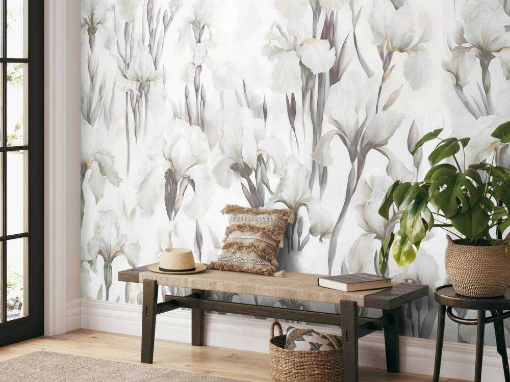 Irises Dance Seamless Beige