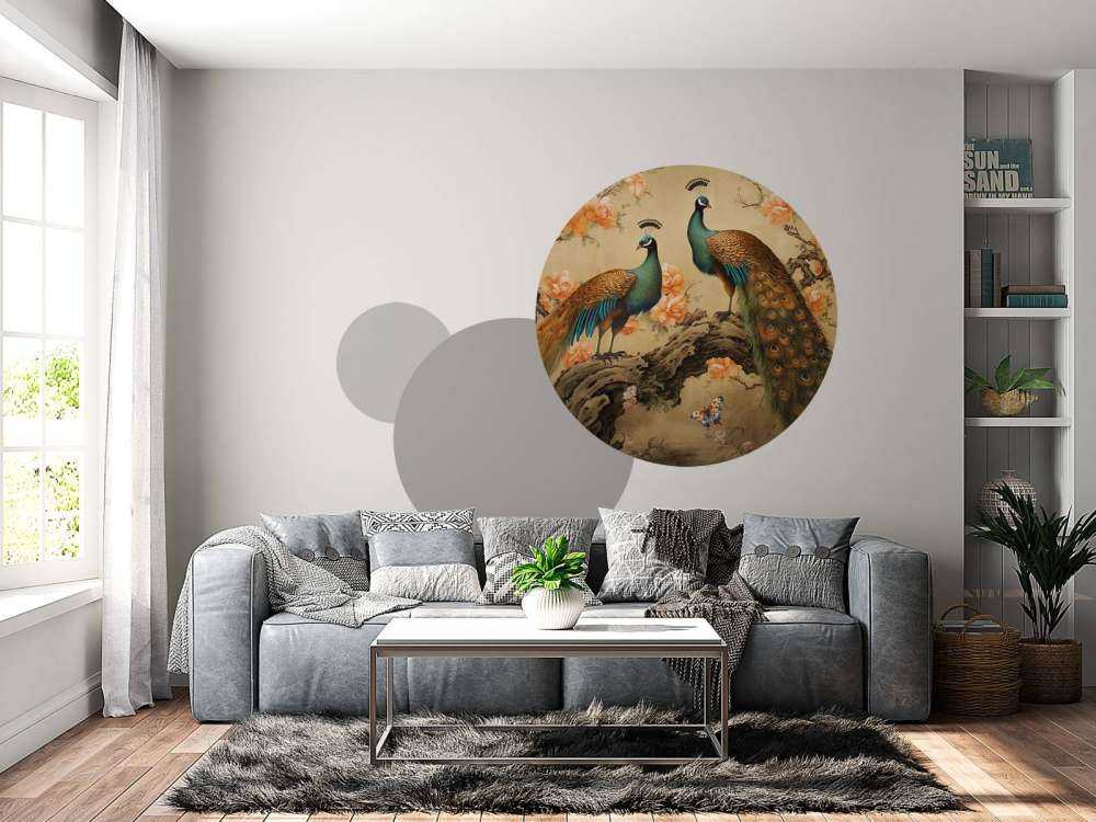 Peacock Dance in Blossom Glow