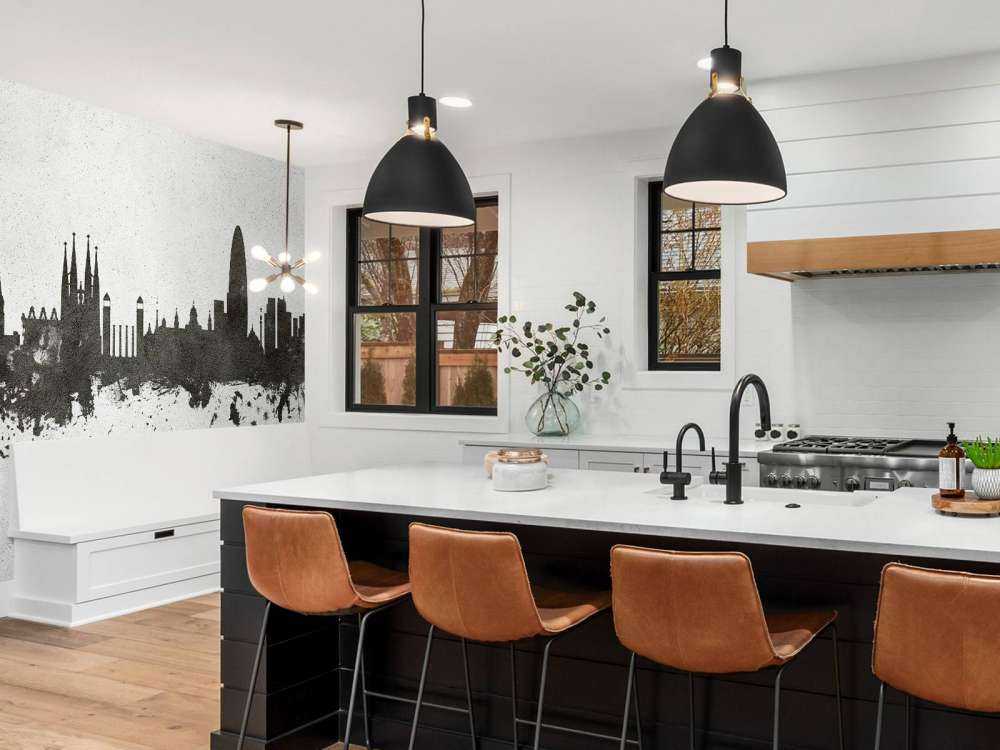 Watercolor skyline, Barcelona