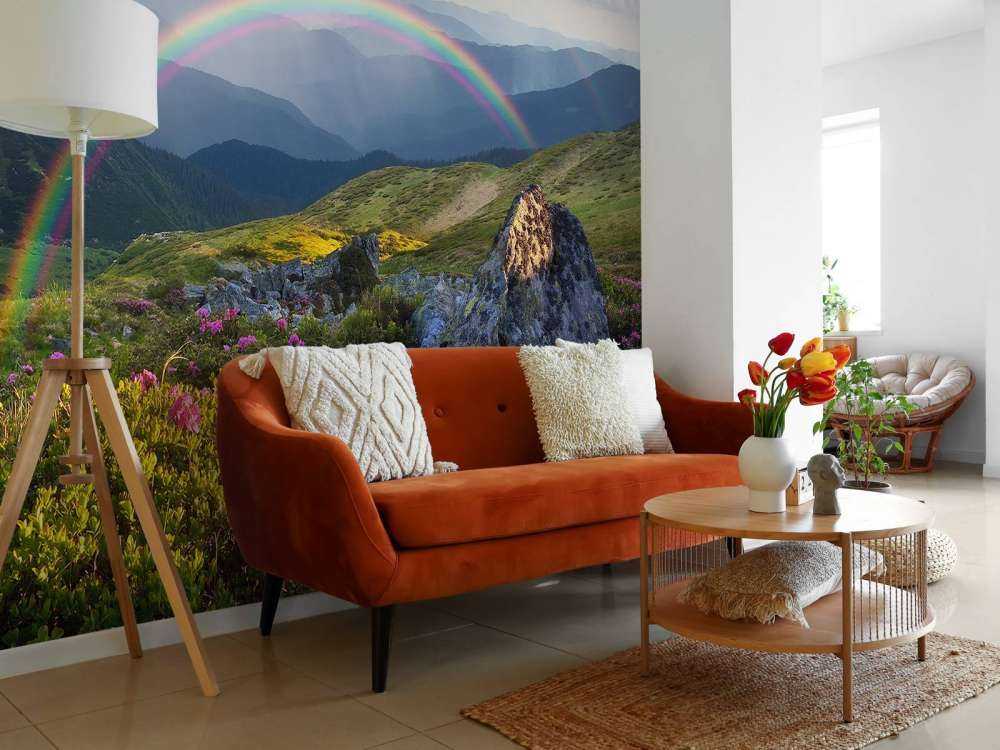 Landscape with flowers