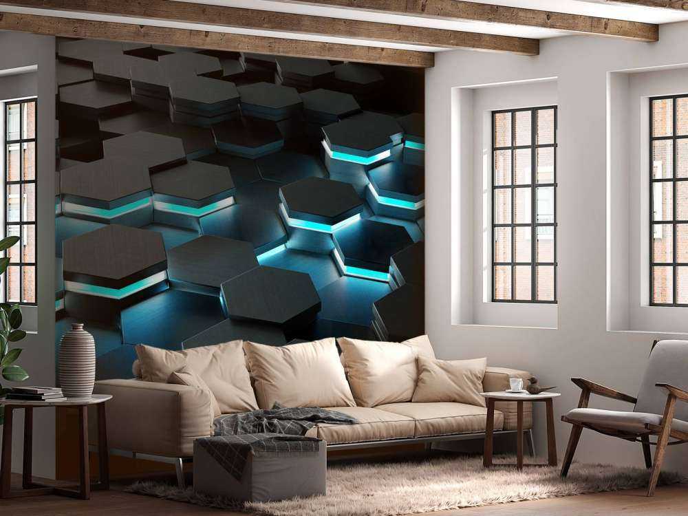 Luminous 3D hexagons