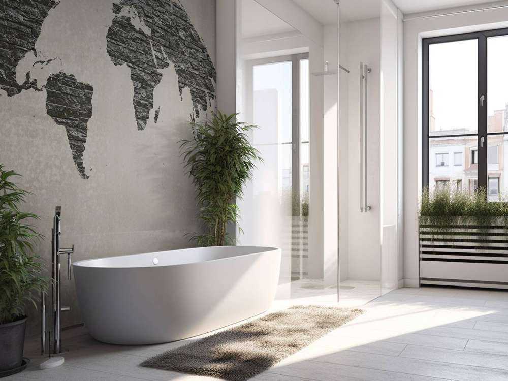 World map dark stones