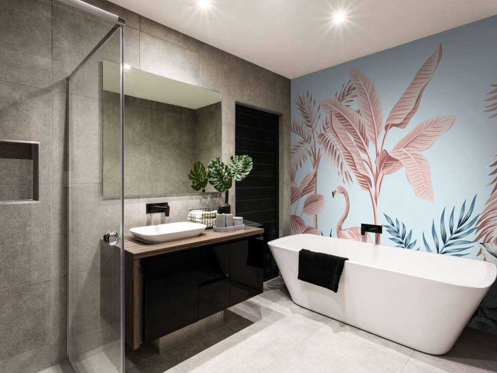 Pink tropical jungle