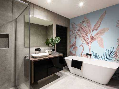 Pink tropical jungle