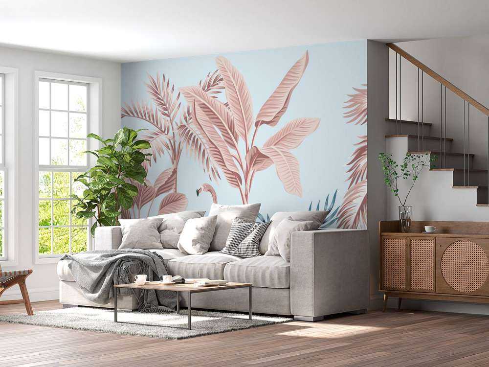 Pink tropical jungle