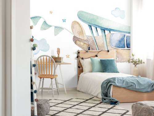 Watercolor airplane
