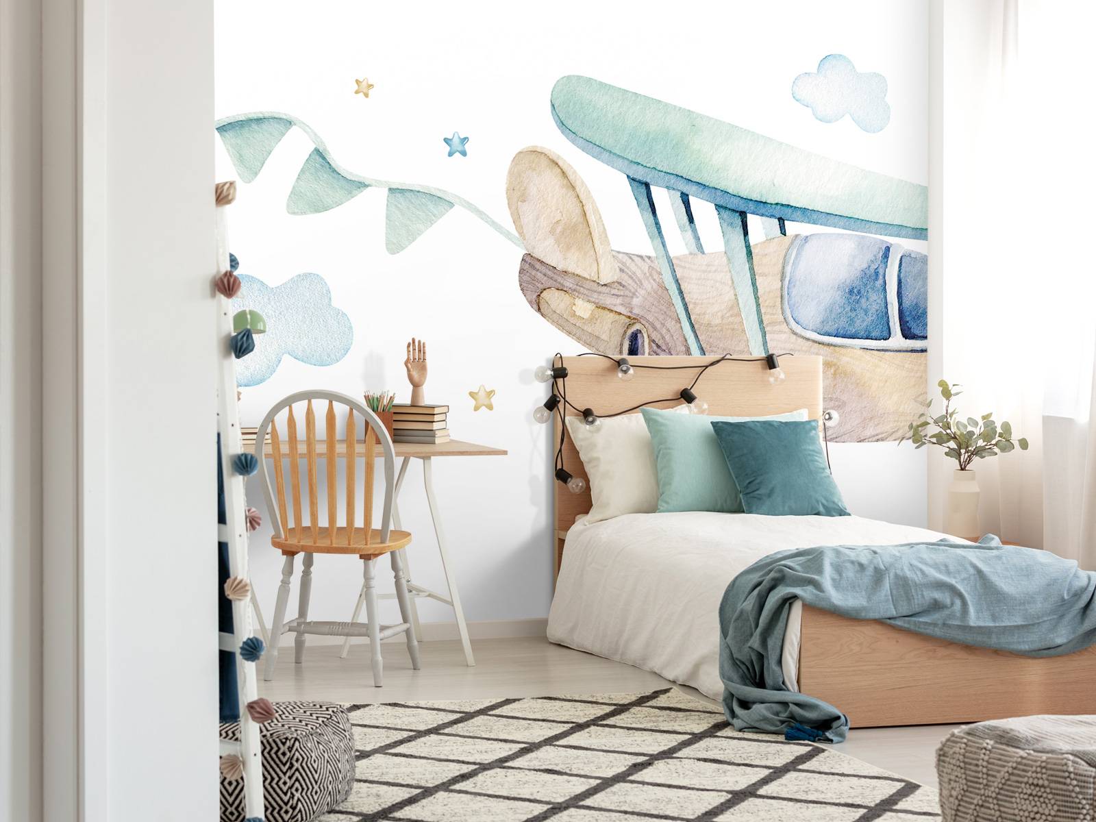 Watercolor airplane