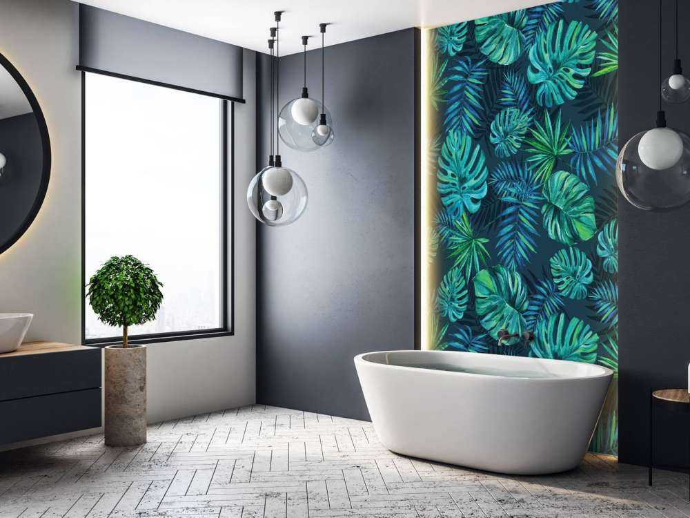 Tropical watercolor plants