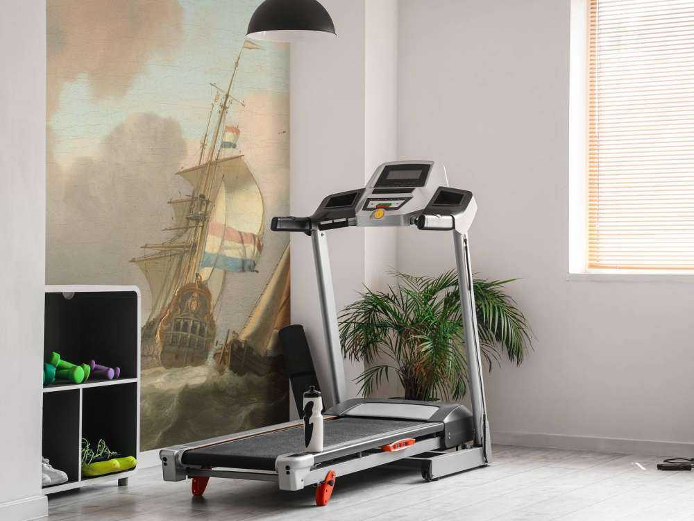 Rocky sea with ships