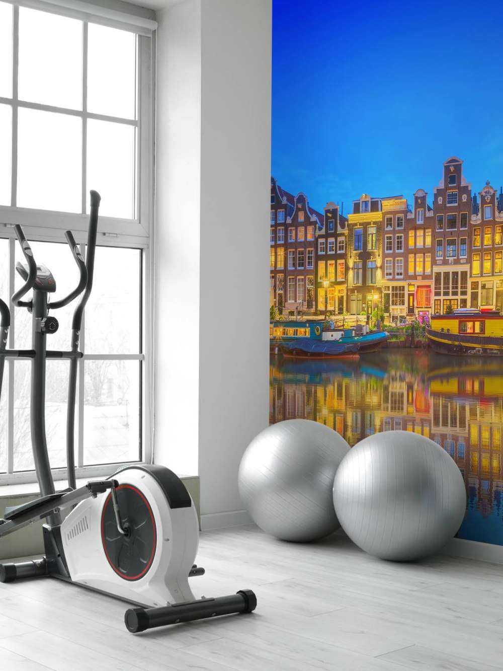 Amsterdam canal at night