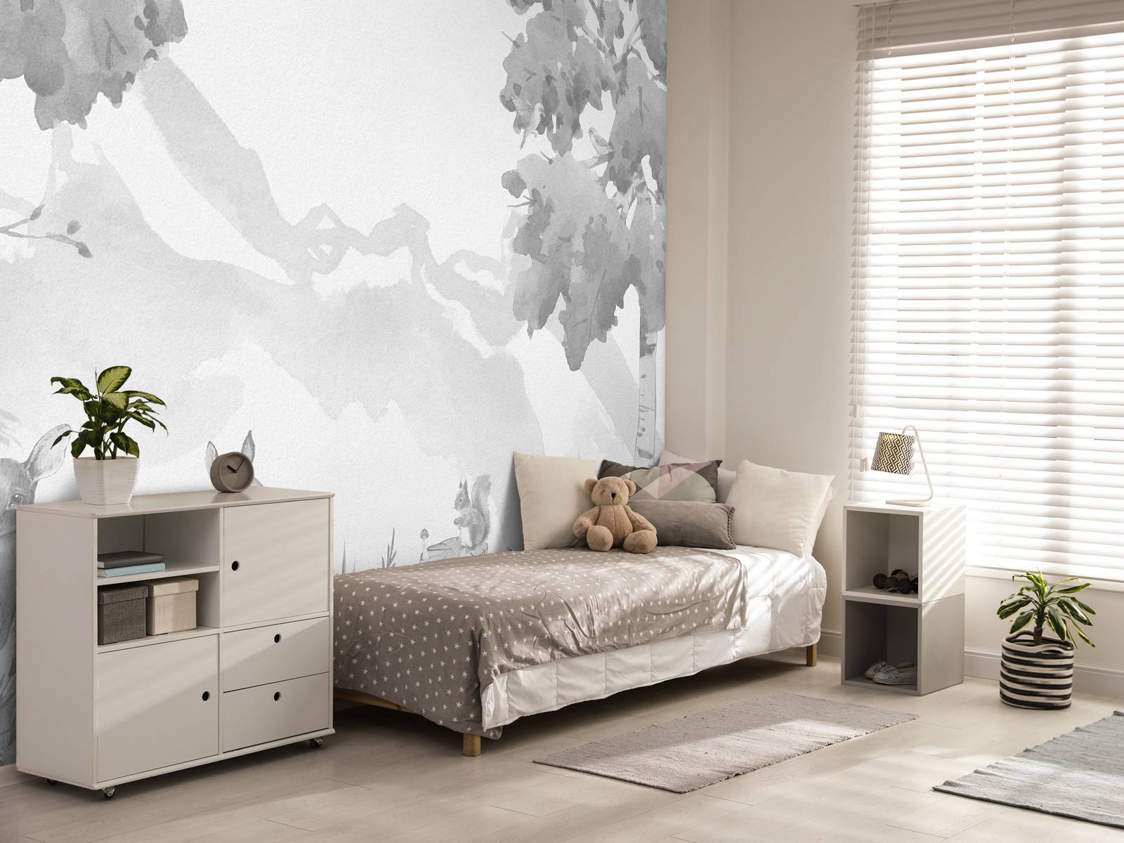 Deer in grey shades