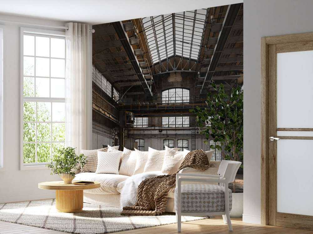 Abandoned industrial hall