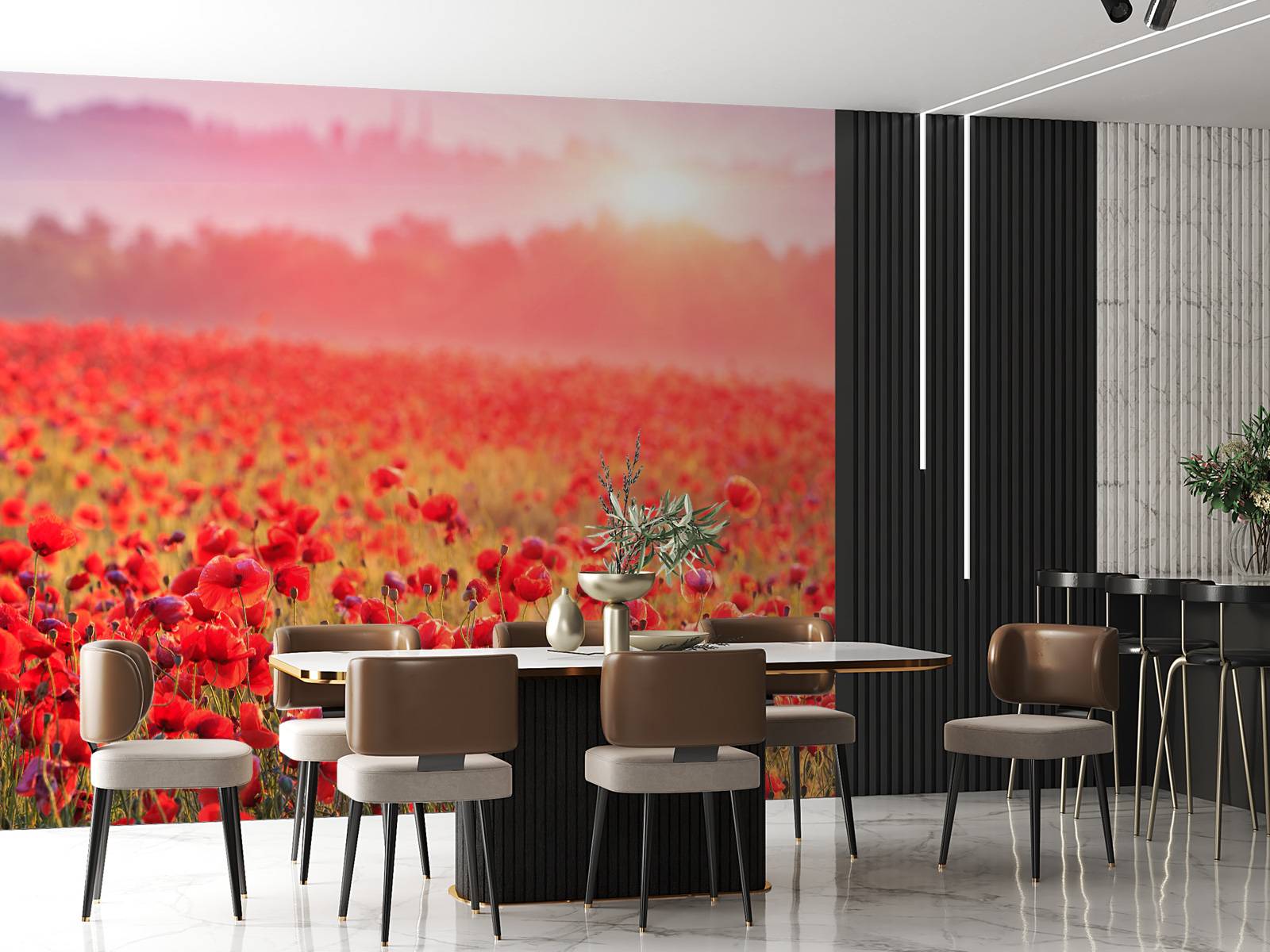 Field full of poppies