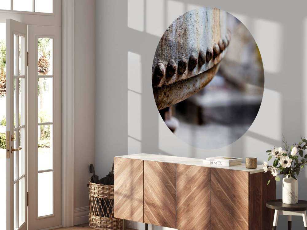 Detail of a rusted steam boiler