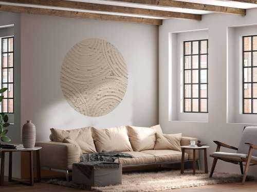 Zen circles coarse structure in linen
