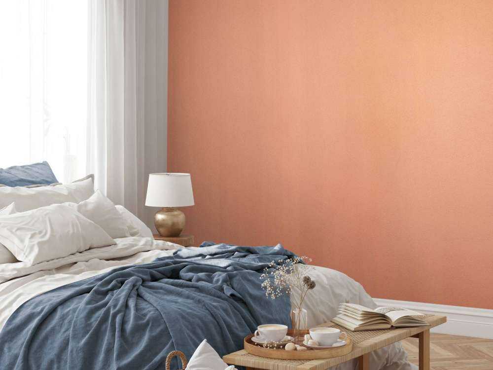 Concrete in terracotta colour