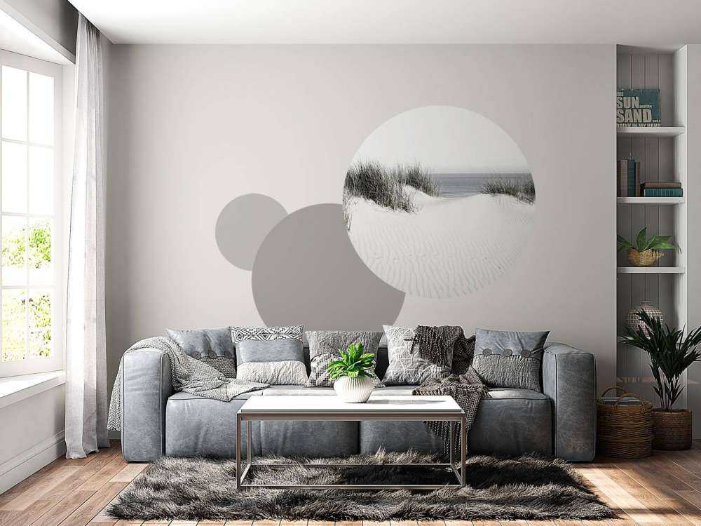 Dune passage to the beach black and white