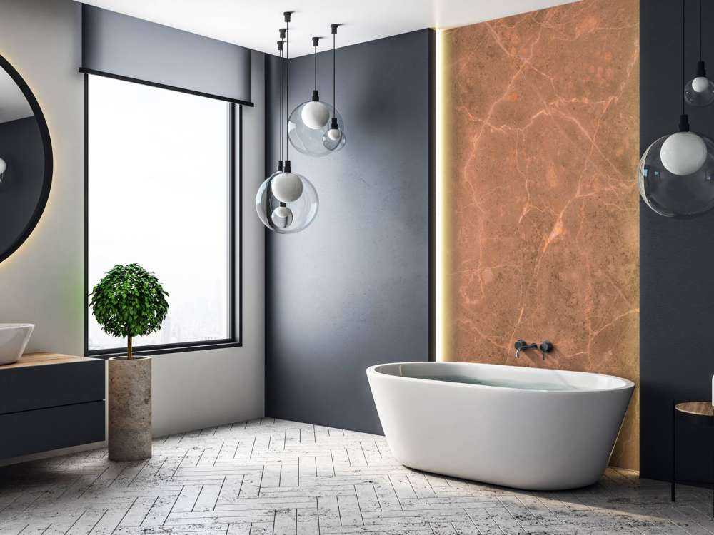 Terracotta structure marble