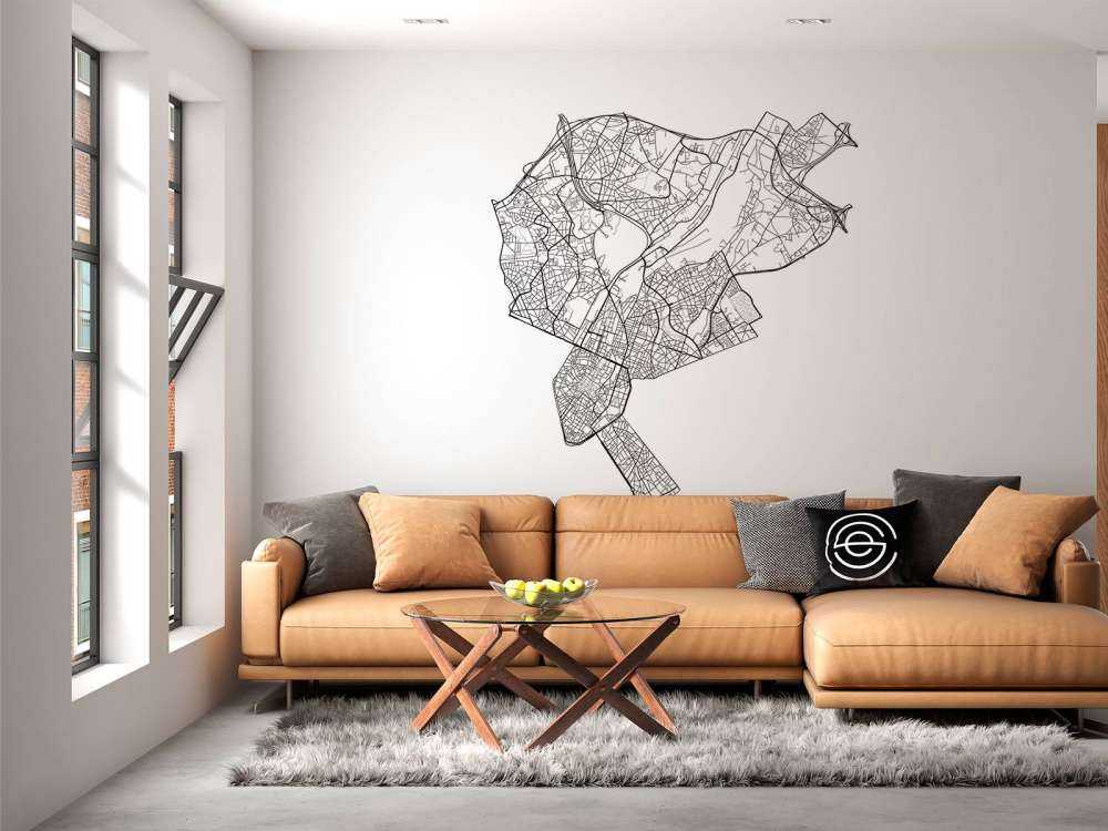 Map of Brussels, white