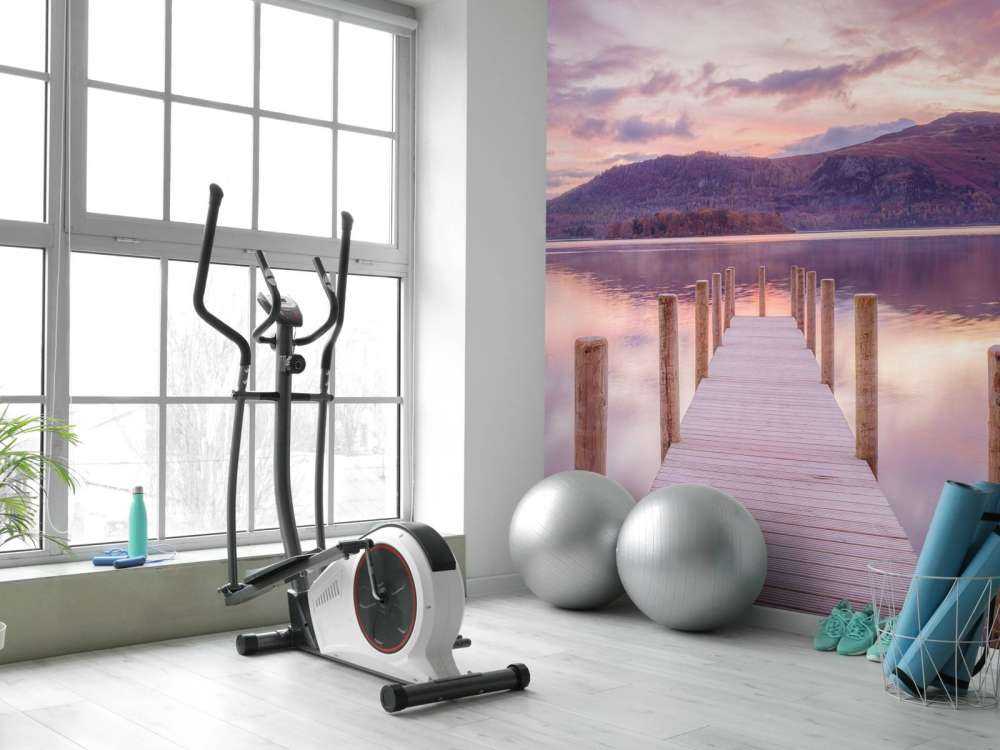 Wooden jetty at sunset