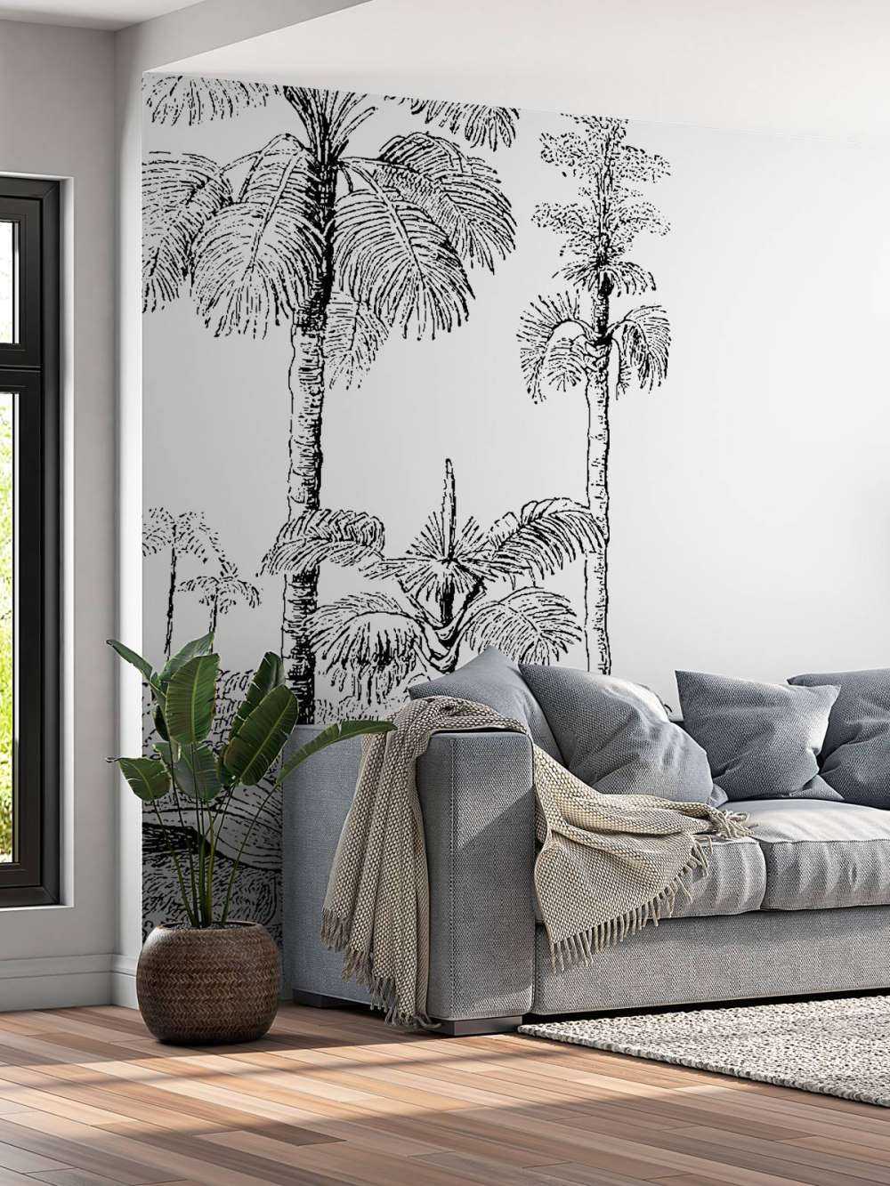 Shredded palm trees