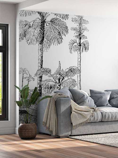 Shredded palm trees