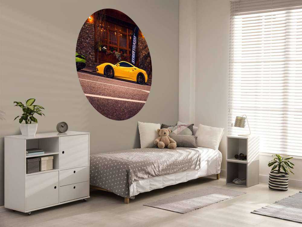 Exclusive cars at wooden lodge