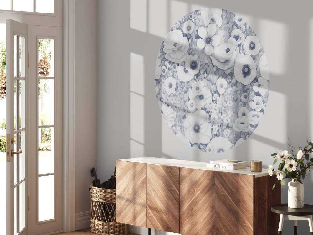 Poppy Tale Monochrome Blue