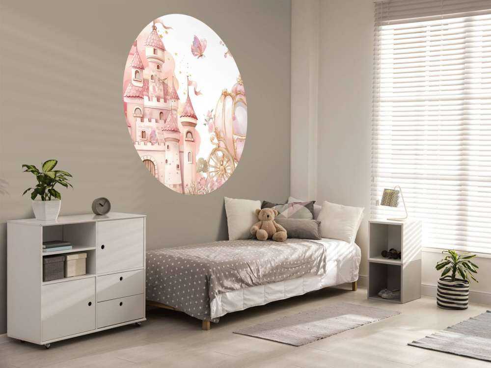 Fairy tale castle and rose carriage