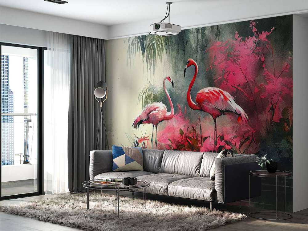 Carmine Flamingo Sketch