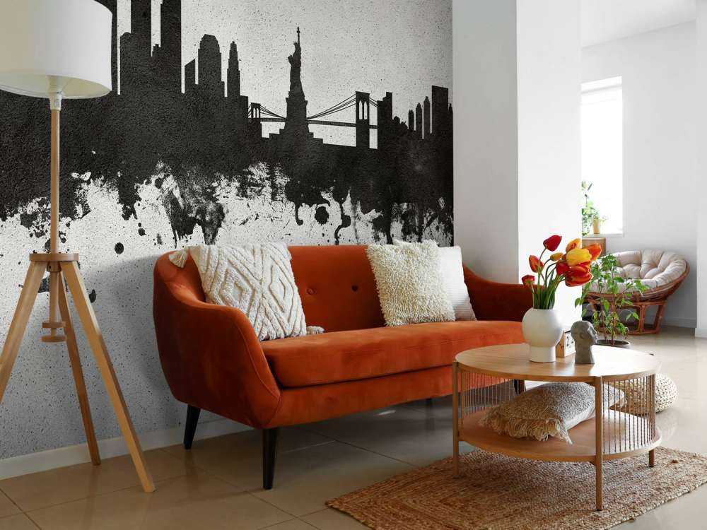 Watercolor skyline, New York