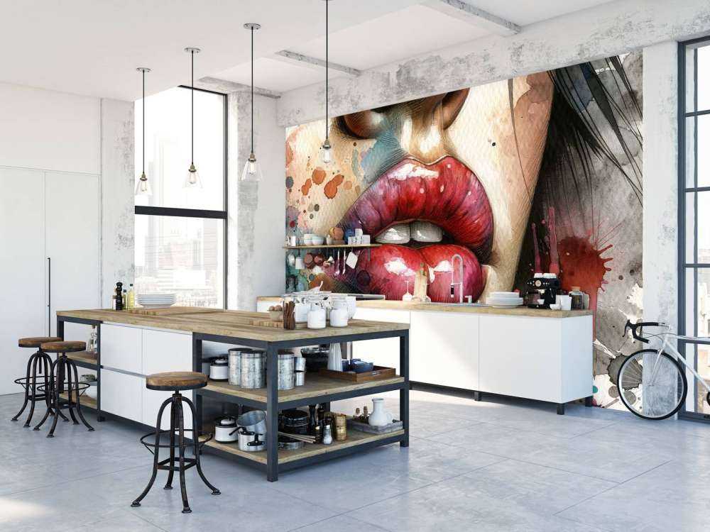 Watercolour Woman Lips #1