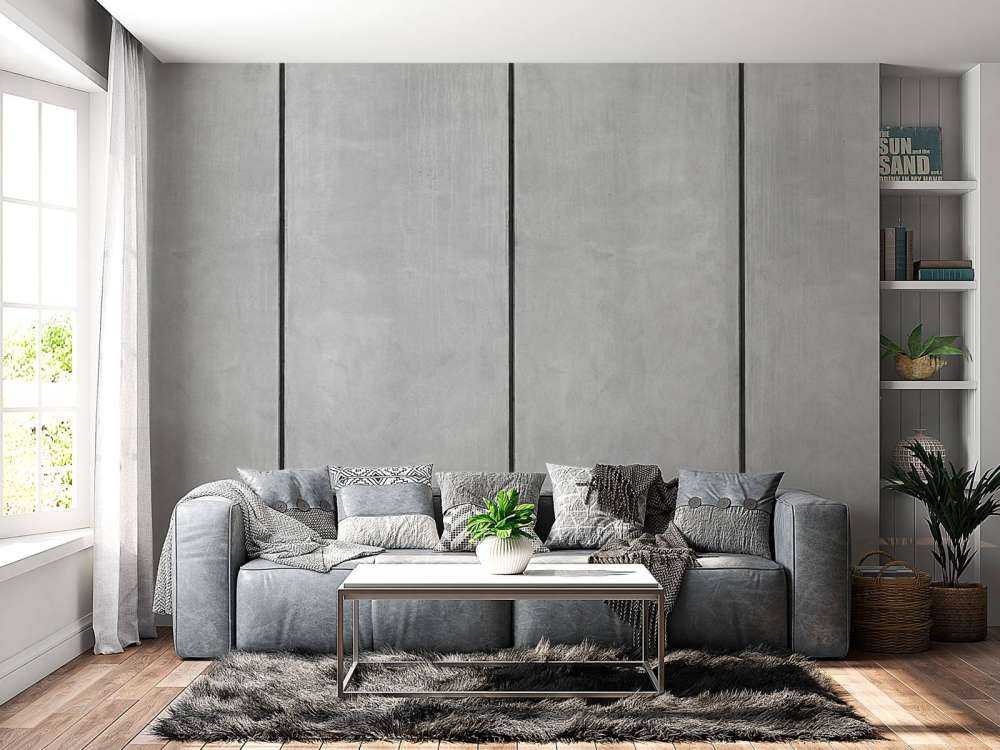 Stukken betonnen muur