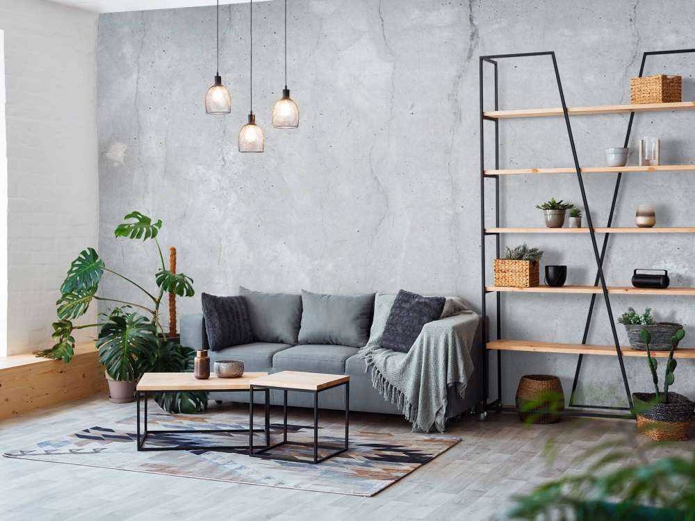 Grijze betonnen muur