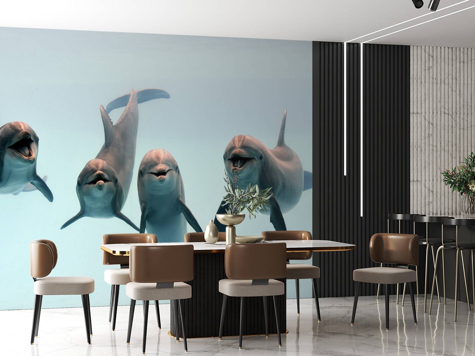 Laughing dolphins