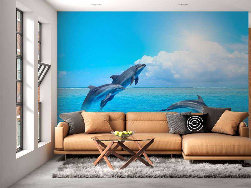 Dolphins in the ocean