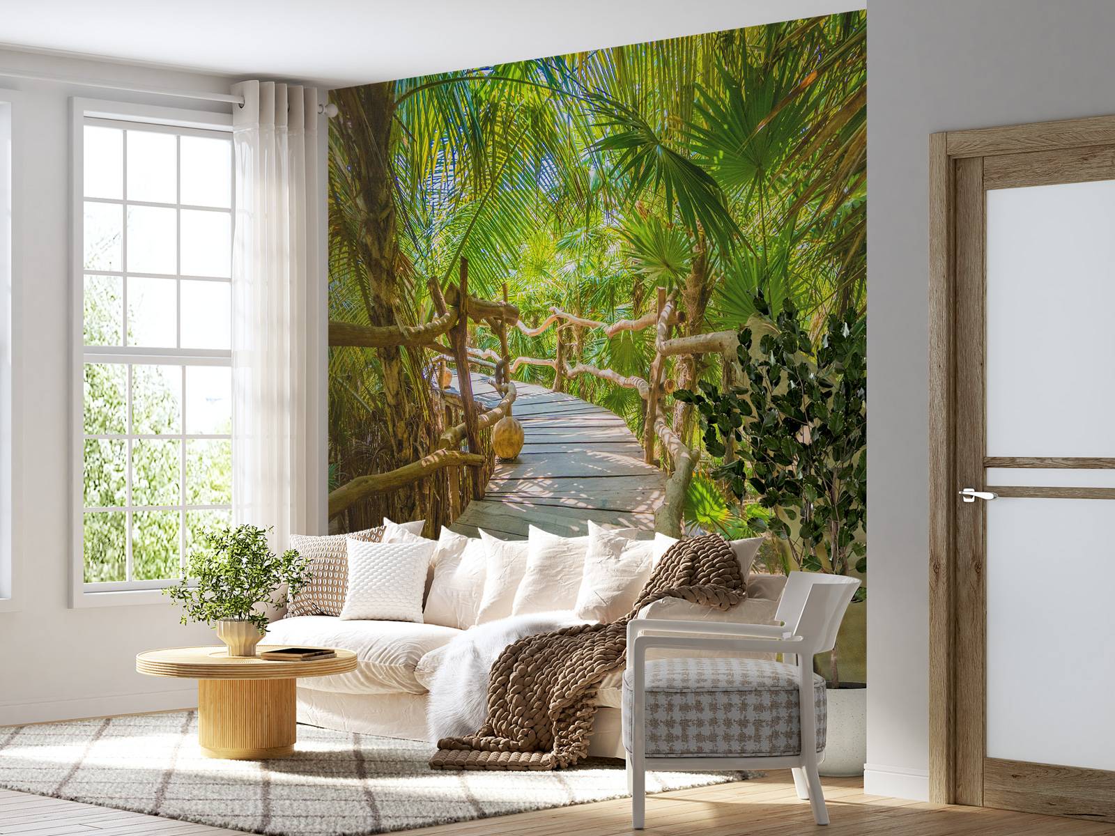 Tropical jungle bridge